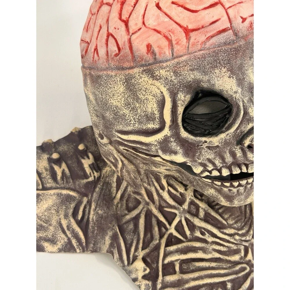 Skull Latex Skeleton Brain Zombie Halloween Cosplay Masquerade Mask